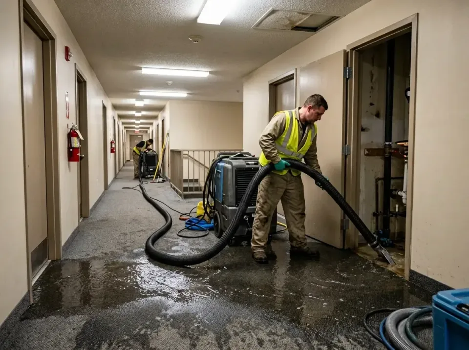 multi-unit-apartment-hallway-f-005 — frequently asked questions, Emergency Burst Pipe Water Extraction & Removal in Tool, TX